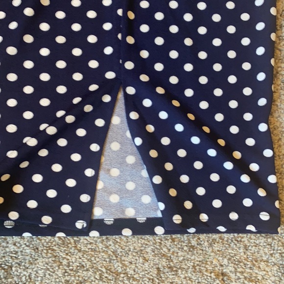 Navy Blue Polka Dot Dress - Picture 6 of 9